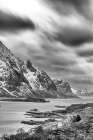 Norway- Lofoten Islands. Fjord at Mount Himmeltinden Art Print